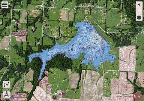 Holden City Lake depth contour Map - i-Boating App - Satellite