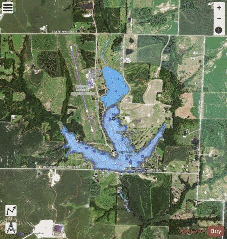Higginsville Lake depth contour Map - i-Boating App - Satellite
