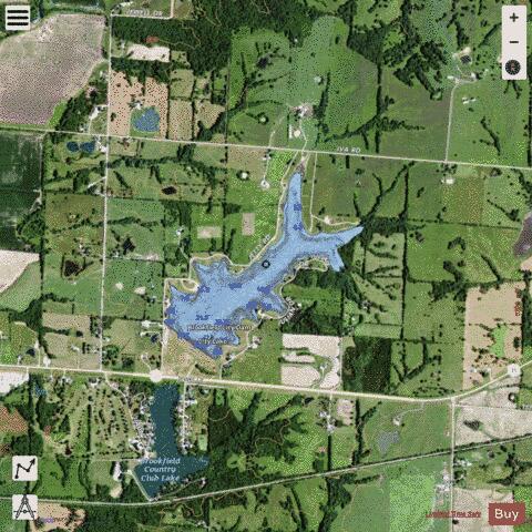 Brookfield City Lake depth contour Map - i-Boating App - Satellite