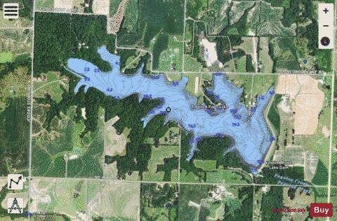 Concordia Lake depth contour Map - i-Boating App - Satellite