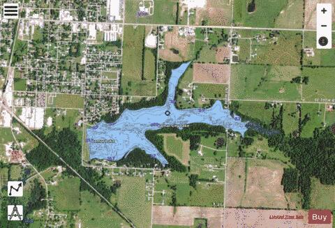 Lamar Lake depth contour Map - i-Boating App - Satellite