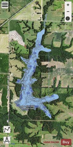 Marceline Lake depth contour Map - i-Boating App - Satellite