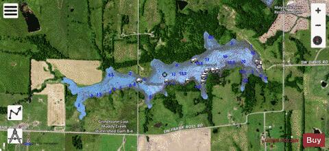 Maysville Lake depth contour Map - i-Boating App - Satellite