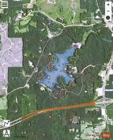 Shadow Lake (Roosevelt Park) depth contour Map - i-Boating App - Satellite