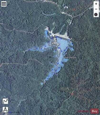 Natchez Park Lake depth contour Map - i-Boating App - Satellite
