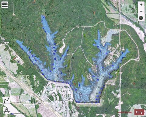 Trace State Park depth contour Map - i-Boating App - Satellite