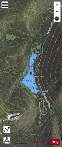 Crystal Lake depth contour Map - i-Boating App - Satellite