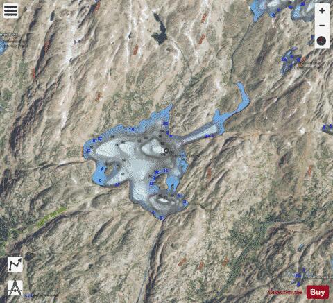 Aero Lake, Lower depth contour Map - i-Boating App - Satellite