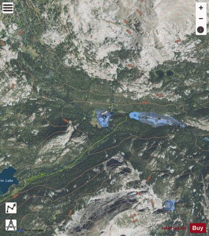 Lake Surrender depth contour Map - i-Boating App - Satellite