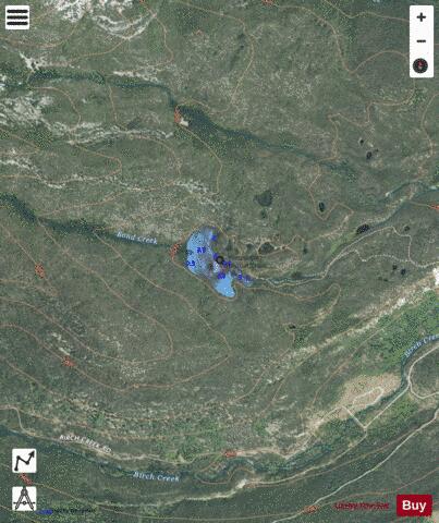 Deerhead Lake depth contour Map - i-Boating App - Satellite