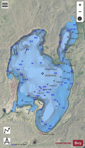 Browns Lake depth contour Map - i-Boating App - Satellite