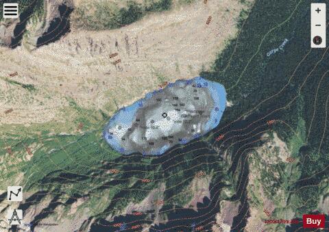 Sunburst Lake depth contour Map - i-Boating App - Satellite