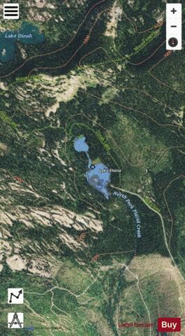 Lake Elsina depth contour Map - i-Boating App - Satellite