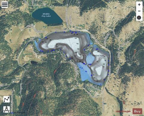 Foy Lake depth contour Map - i-Boating App - Satellite