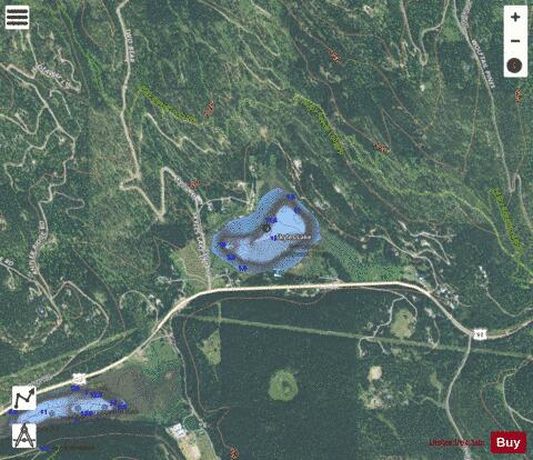 Skyles Lake depth contour Map - i-Boating App - Satellite