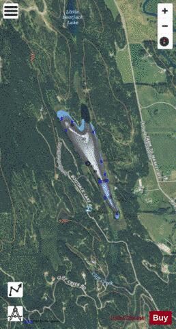 Bootjack Lake depth contour Map - i-Boating App - Satellite