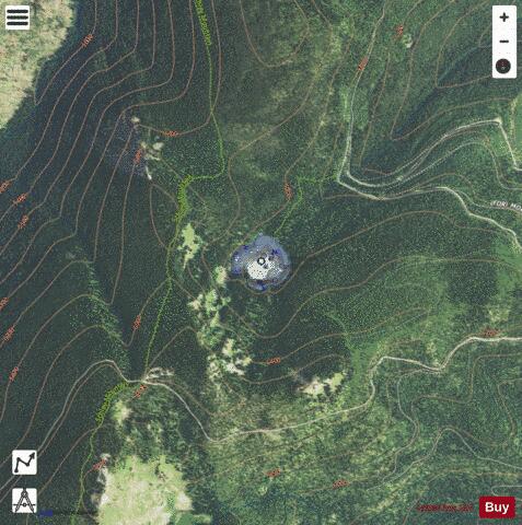 Surveyor Lake depth contour Map - i-Boating App - Satellite