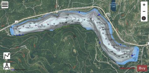 Mcgregor Lake depth contour Map - i-Boating App - Satellite