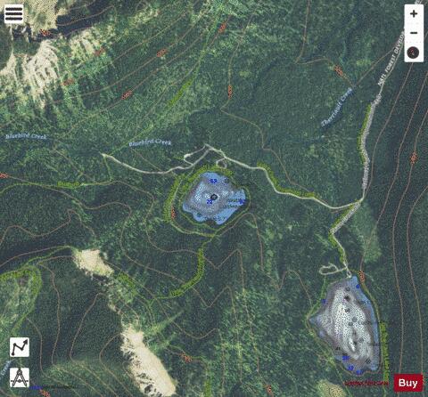 Little Therriault Lake depth contour Map - i-Boating App - Satellite