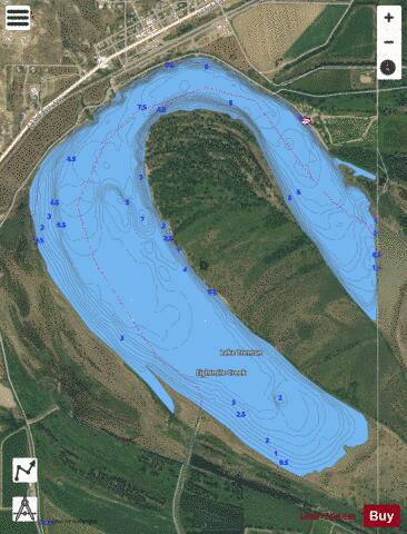 Trenton Lake depth contour Map - i-Boating App - Satellite