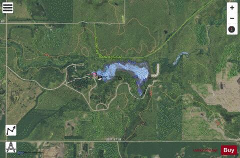 Clausen Springs depth contour Map - i-Boating App - Satellite