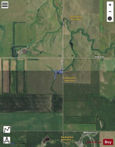 Larson Lake (Sioux) depth contour Map - i-Boating App - Satellite