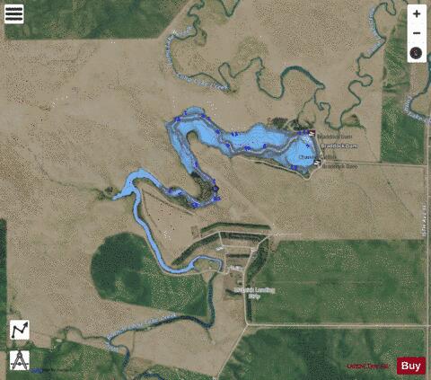 Braddock Dam depth contour Map - i-Boating App - Satellite
