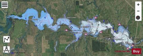 Heart Butte Reservoir (Lake Tschida) depth contour Map - i-Boating App - Satellite
