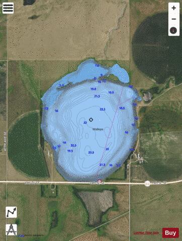 Round Lake (Kidder) depth contour Map - i-Boating App - Satellite