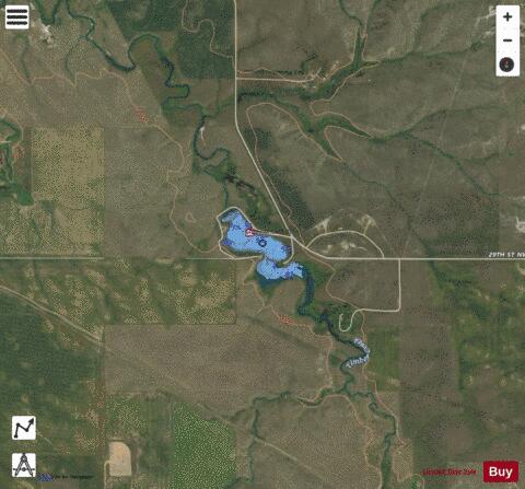 Arnegard Dam depth contour Map - i-Boating App - Satellite