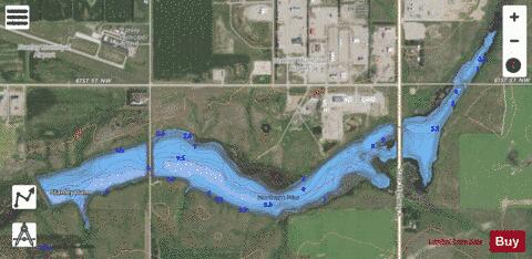 Stanley Reservoir depth contour Map - i-Boating App - Satellite