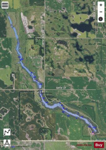 Whitman Dam depth contour Map - i-Boating App - Satellite