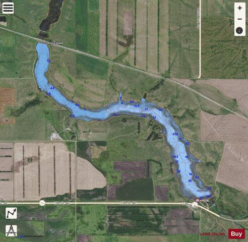Tolna Dam depth contour Map - i-Boating App - Satellite