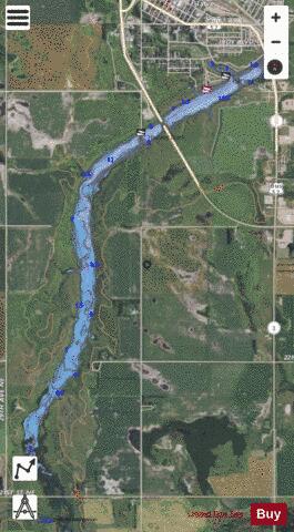 Harvey Dam depth contour Map - i-Boating App - Satellite