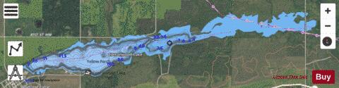 Cottonwood Lake (Williams) depth contour Map - i-Boating App - Satellite