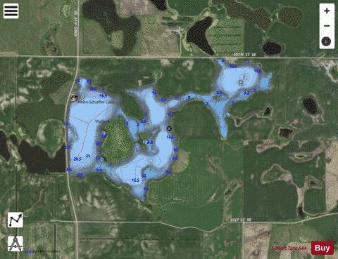 Hehn-Schaffer Lake depth contour Map - i-Boating App - Satellite