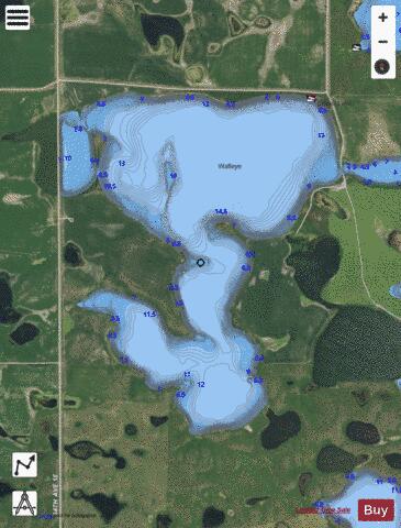 Jasper Lake depth contour Map - i-Boating App - Satellite