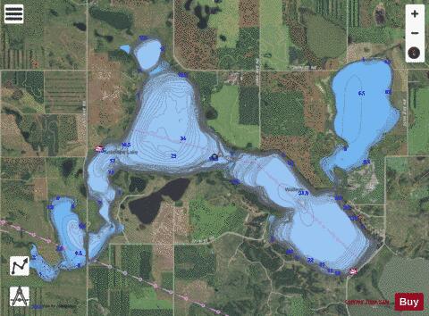 Antelope Lake depth contour Map - i-Boating App - Satellite