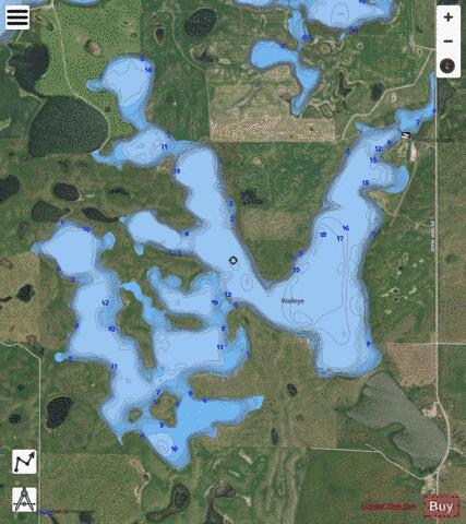 Remmick Lake depth contour Map - i-Boating App - Satellite