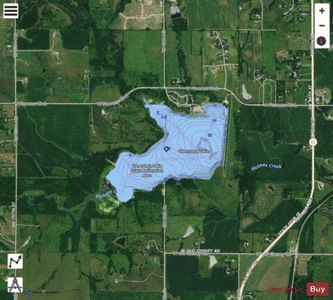 Conestoga Lake depth contour Map - i-Boating App - Satellite