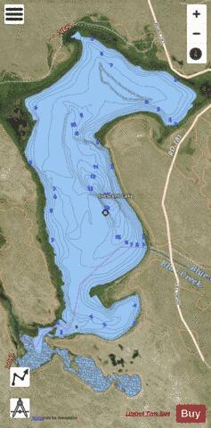 Crescent Lake depth contour Map - i-Boating App - Satellite