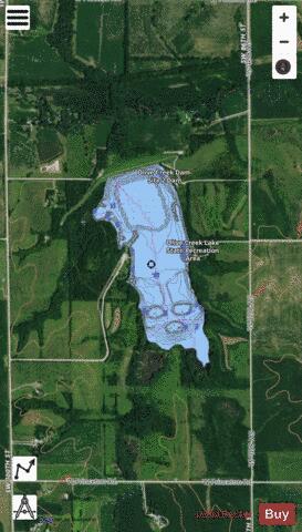 Olive Creek Lake depth contour Map - i-Boating App - Satellite
