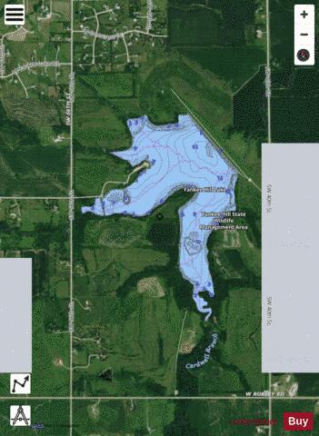 Yankee Hill Lake depth contour Map - i-Boating App - Satellite