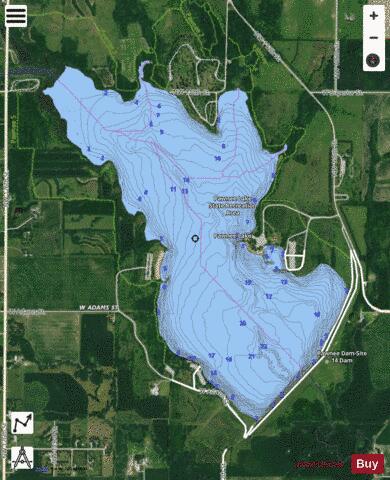Pawnee Lake depth contour Map - i-Boating App - Satellite
