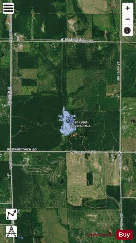 Salt Creek Reservoir 26-A depth contour Map - i-Boating App - Satellite