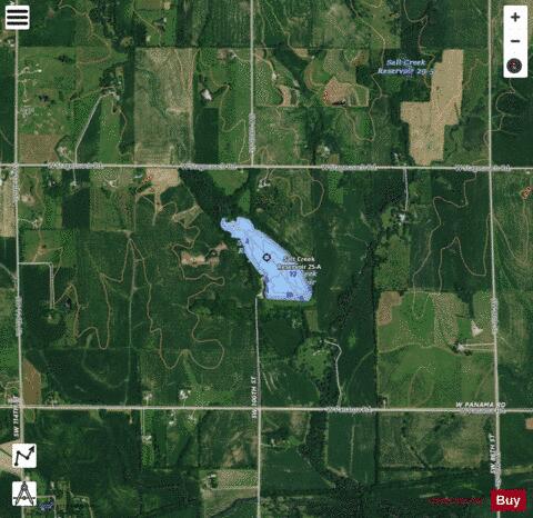 Merganser Lake depth contour Map - i-Boating App - Satellite