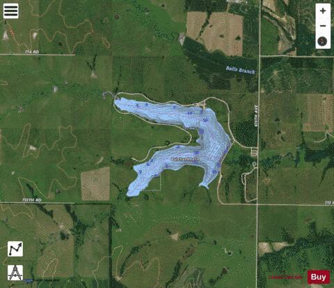 Burchard Lake depth contour Map - i-Boating App - Satellite