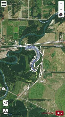 Ravenna Lake depth contour Map - i-Boating App - Satellite