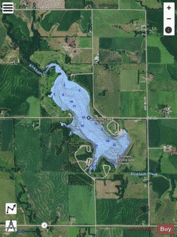 Kirkmans Cove Lake depth contour Map - i-Boating App - Satellite