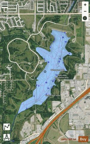 Wehrspann Reservoir depth contour Map - i-Boating App - Satellite